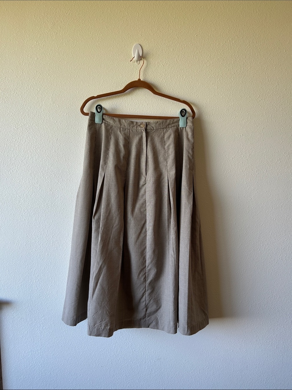 Vintage Nordstrom Gingham  A-Line Pleated Skirt